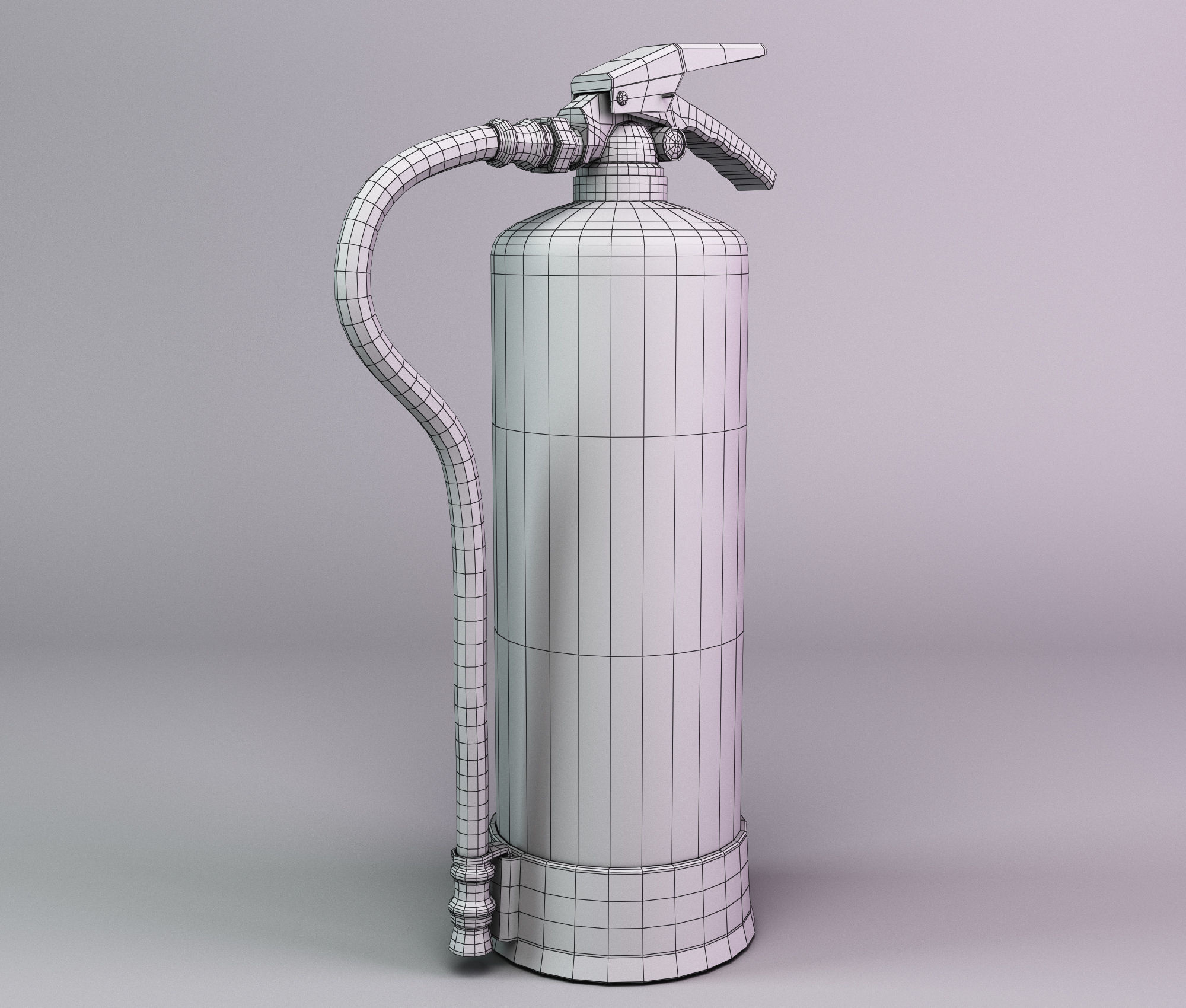 Foam fire extinguisher Low-poly 3D model_6