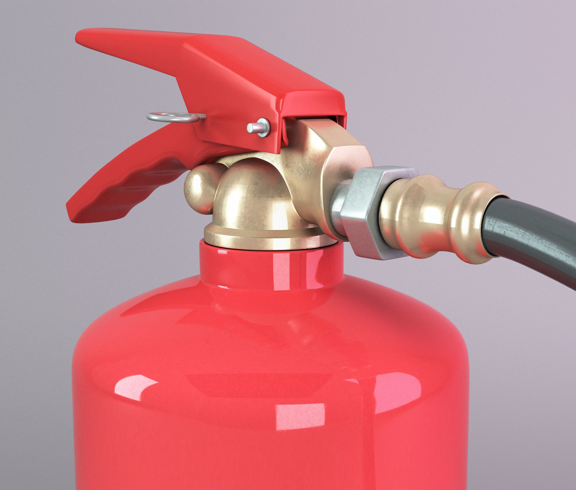 Foam fire extinguisher Low-poly 3D model_4