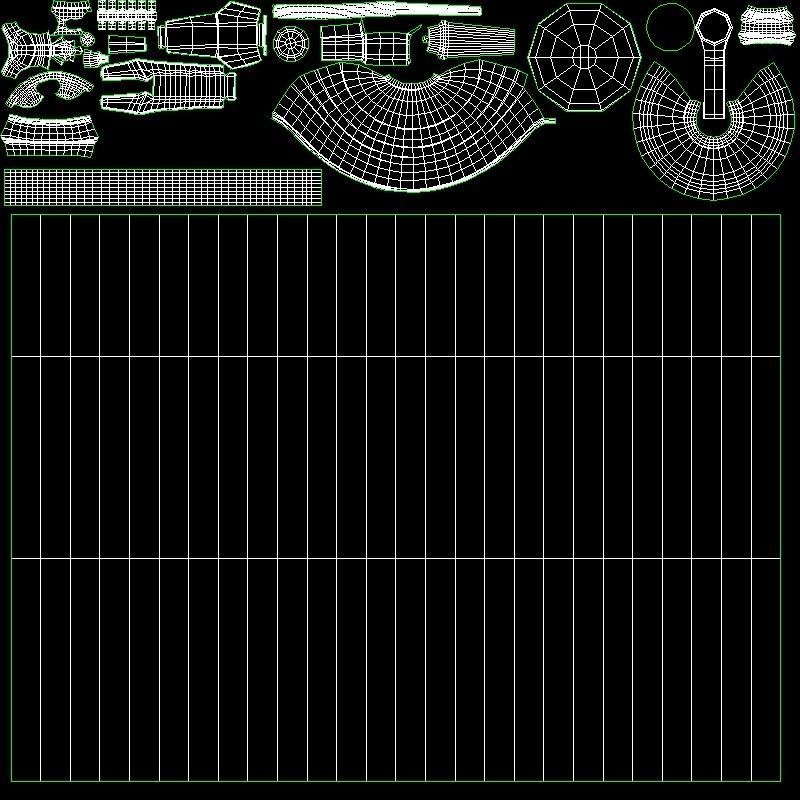 Foam fire extinguisher Low-poly 3D model_8