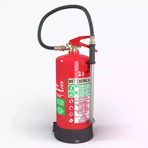 Chemical fire extinguisher Low-poly 3D model