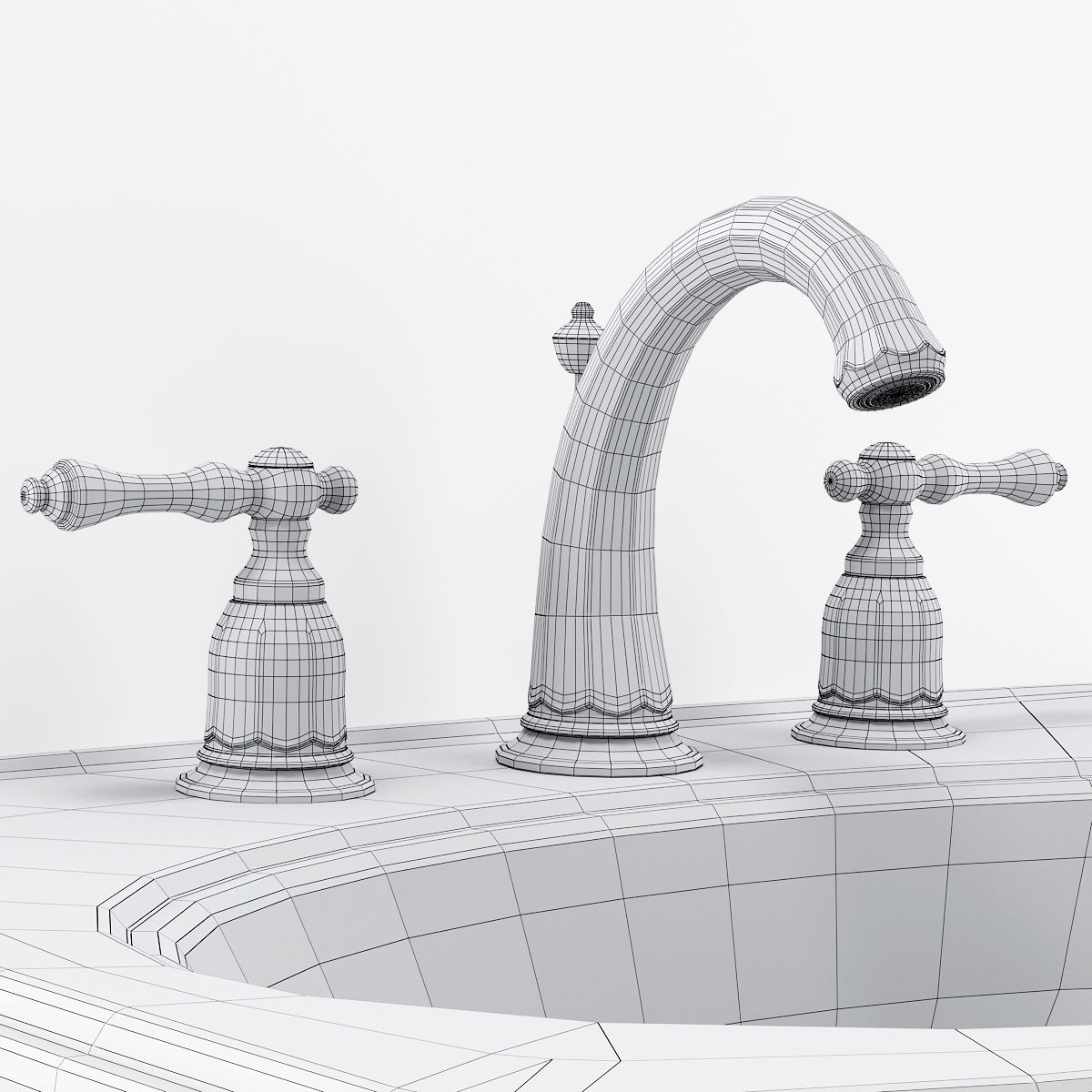Pinoir Wall Mount Bathroom Sink by KOHLER 3D model_8