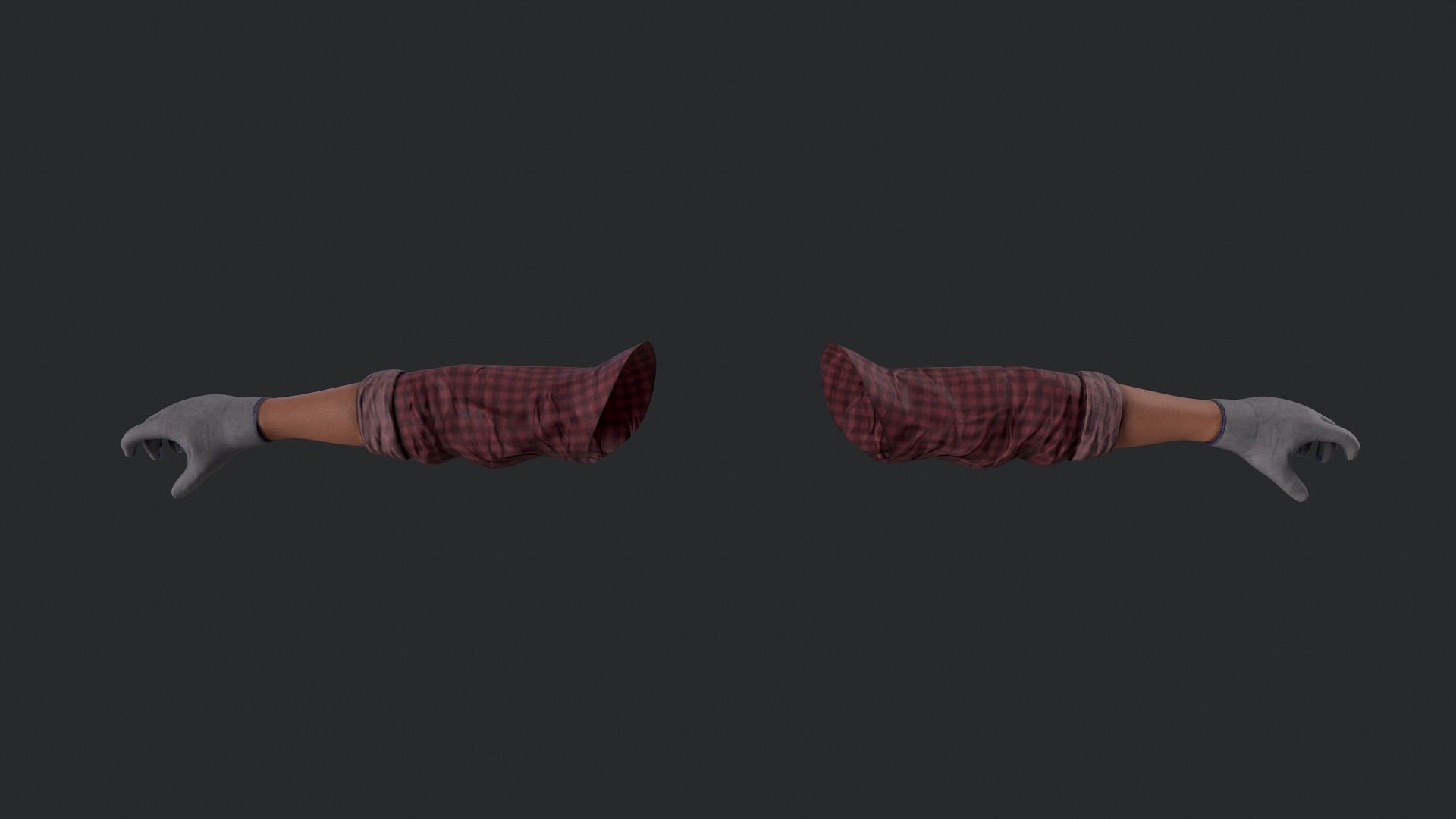 FPS Hands 2 Low-poly 3D model_3