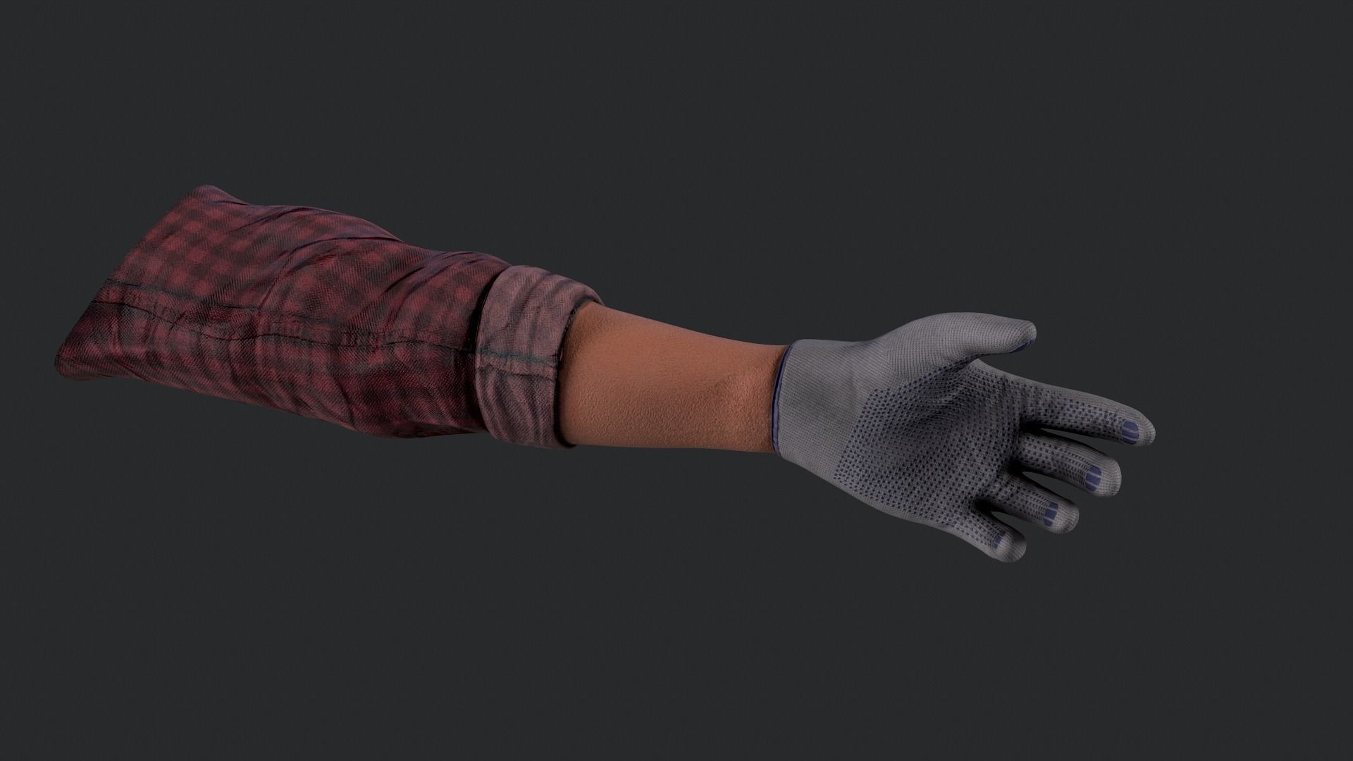 FPS Hands 2 Low-poly 3D model_1