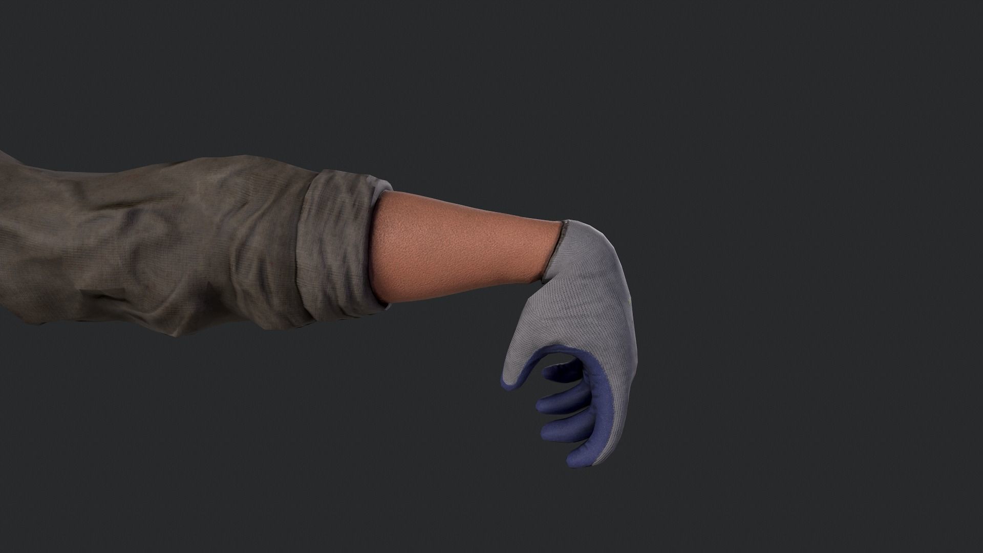 FPS Hands 2 Low-poly 3D model_10