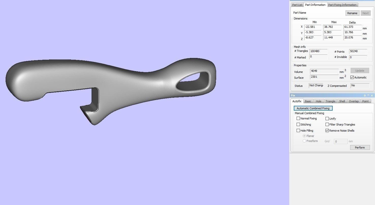 Keychain bottle opener 3D print model_2