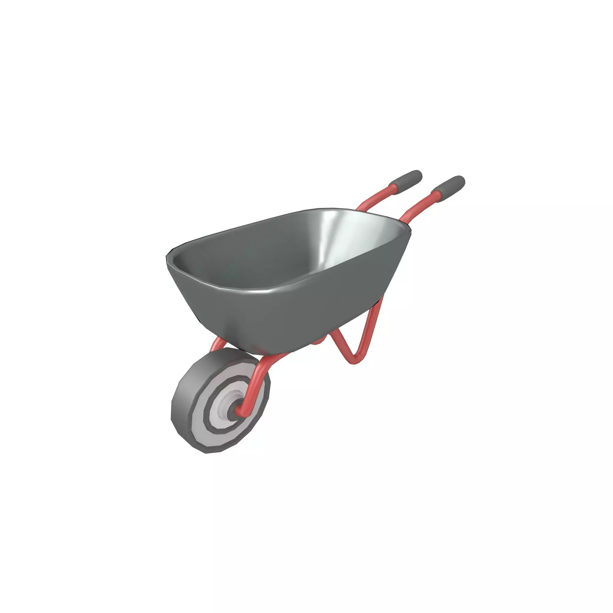 Cartoon Wheelbarrow v1 003 Low-poly 3D model_0