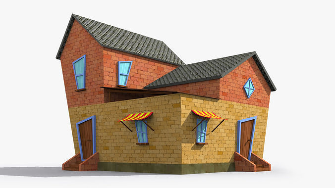 25 Cartoon House Collection Low poly 3D Model Pack 6