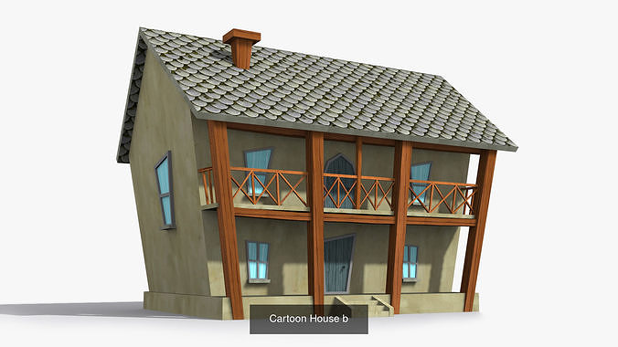 25 Cartoon House Collection Low poly 3D Model Pack 5
