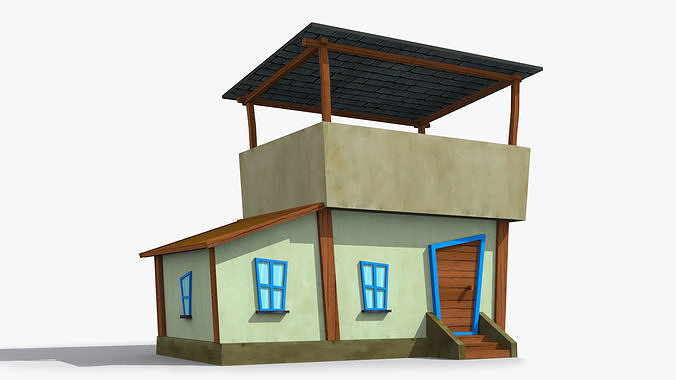 25 Cartoon House Collection Low poly 3D Model Pack 4