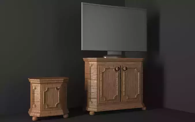 Nightstand drawer dresser TV classic vintage antique