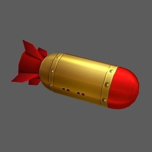 Missile bomb Low-poly 3D model