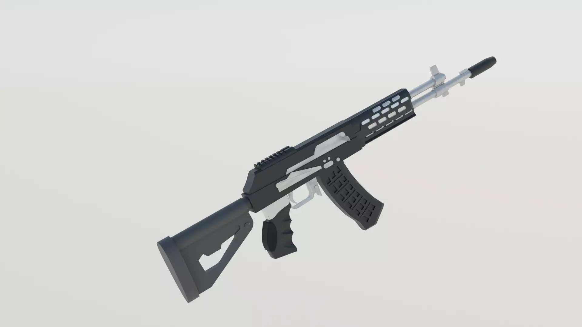 AK12 from 2016 produced in Russia Low-poly 3D model