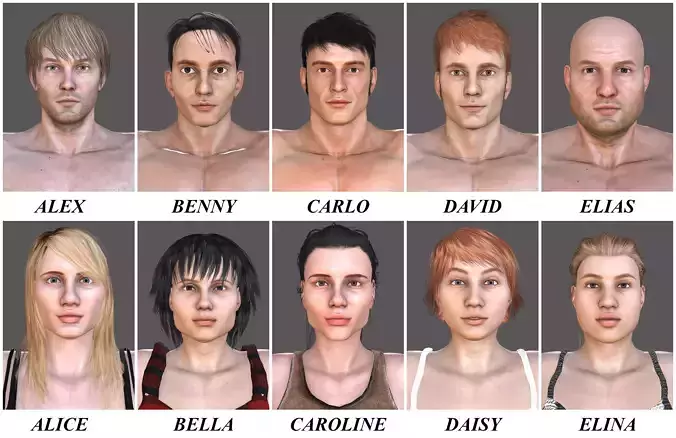 COUPLES PACK 1 3D Model Collection