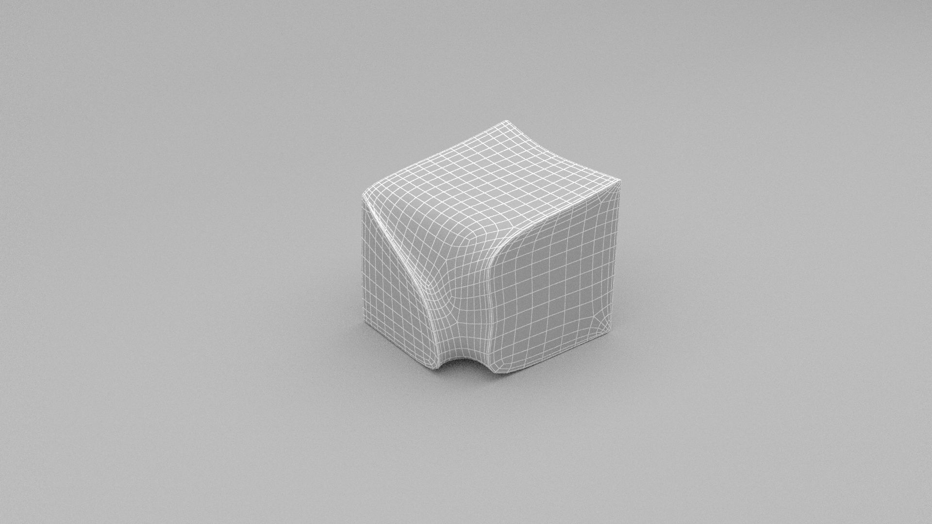 Eroded Stool Low-poly 3D model_7