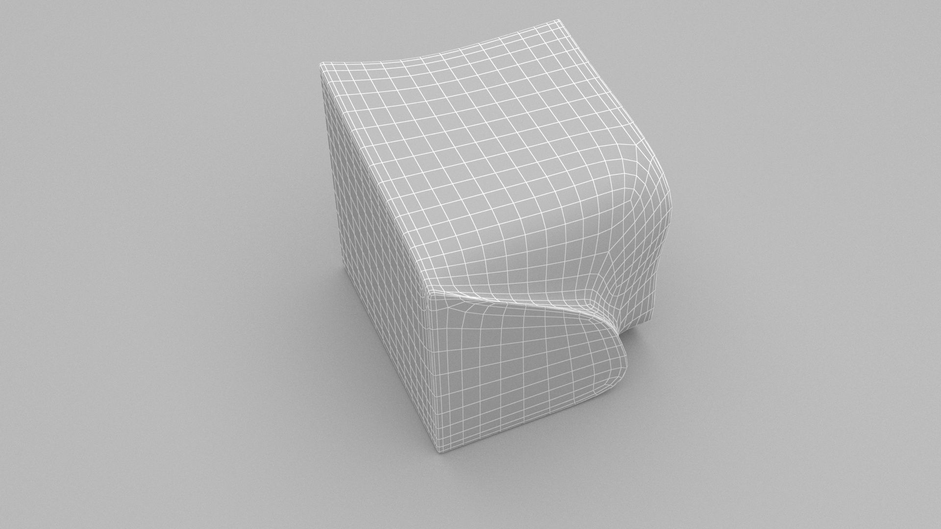 Eroded Stool Low-poly 3D model_8