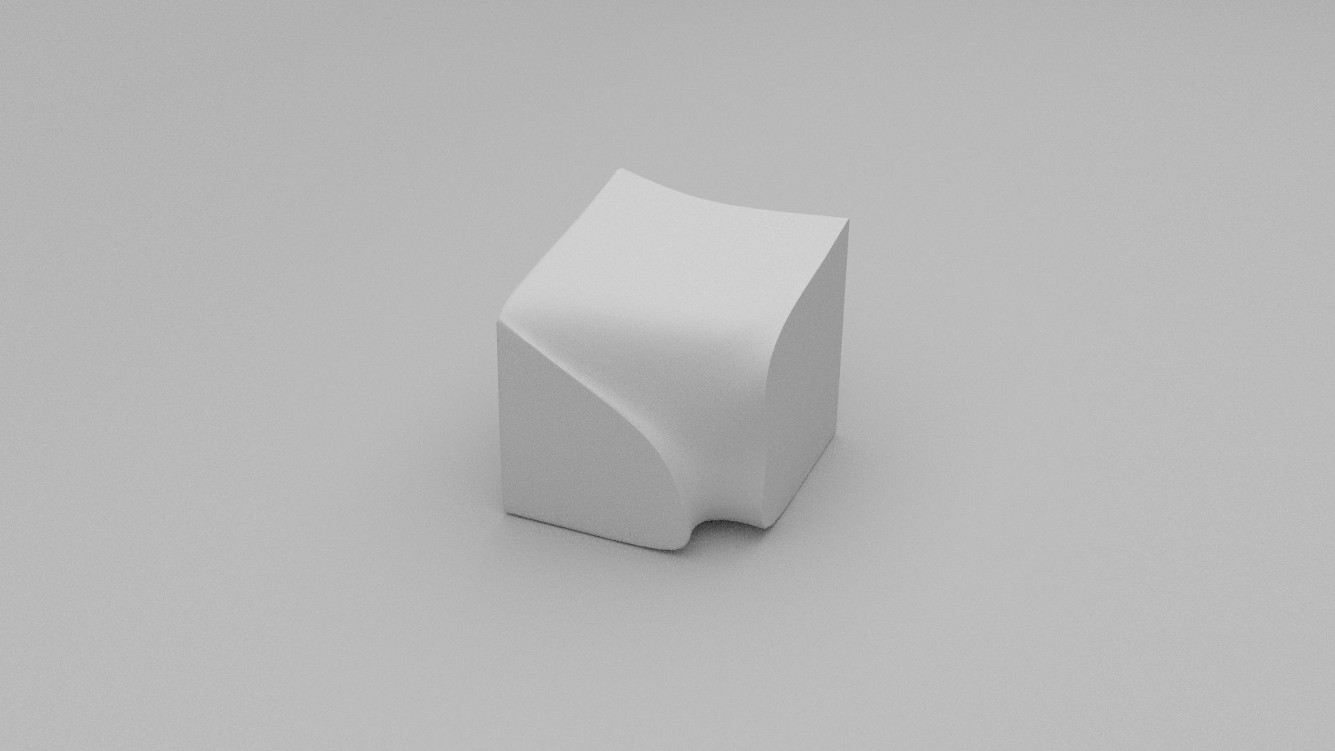 Eroded Stool Low-poly 3D model_5