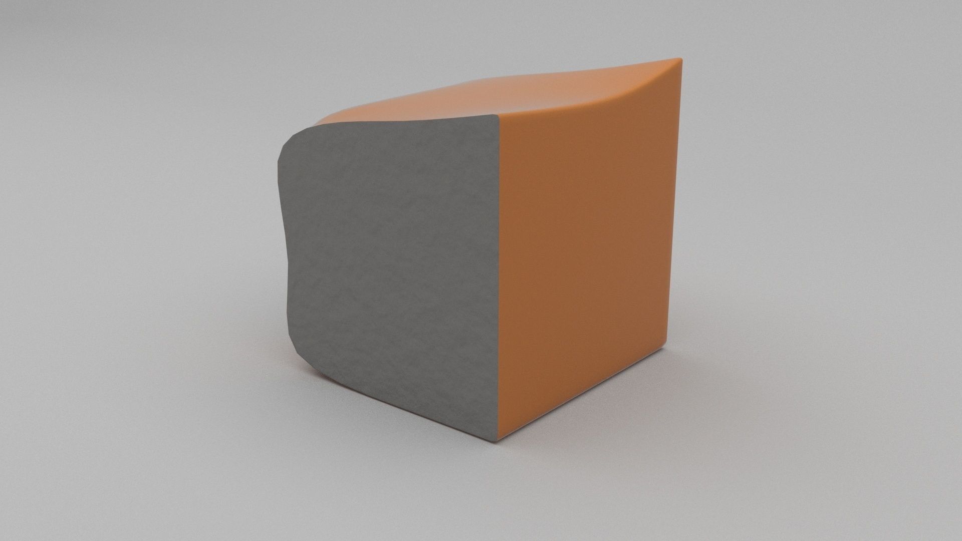 Eroded Stool Low-poly 3D model_1