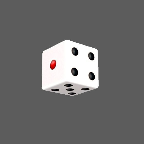 Dice01 dice Low-poly 3D model_8