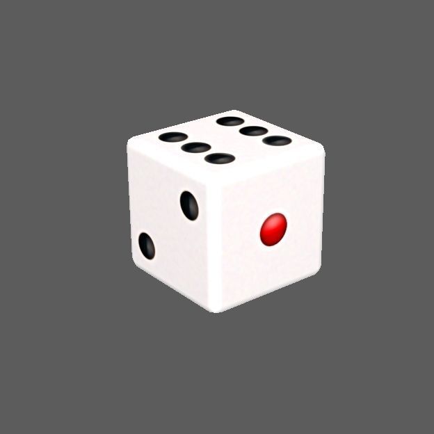 Dice01 dice Low-poly 3D model_9