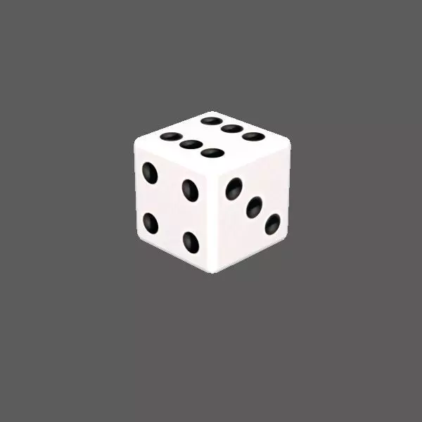 Dice01 dice Low-poly 3D model_0