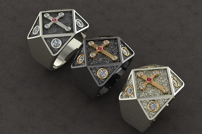 CROSS Ring For Man 3D print model