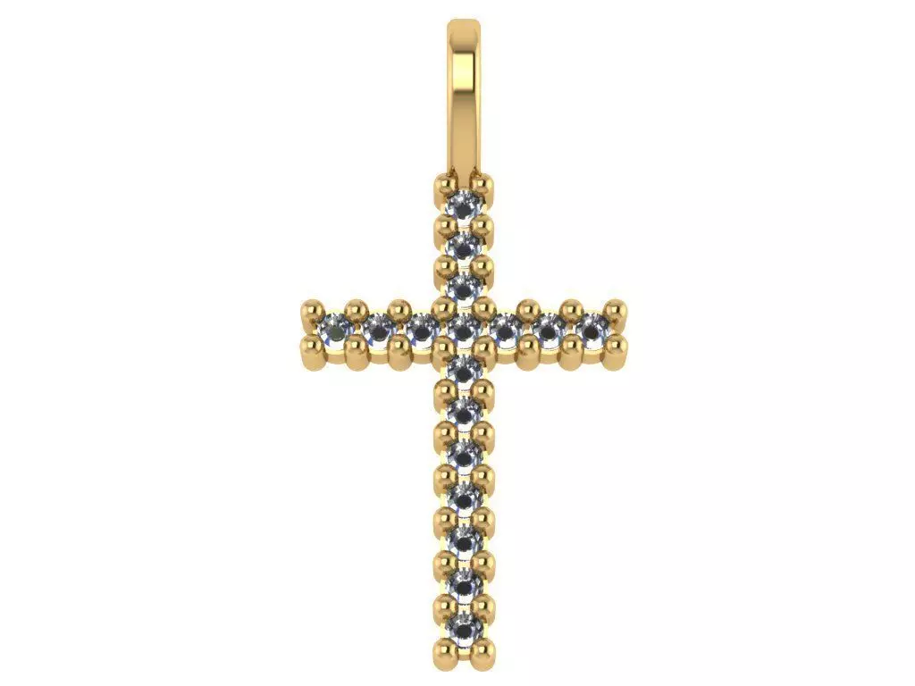 Cross Pendant 24 stl 3D print model_0