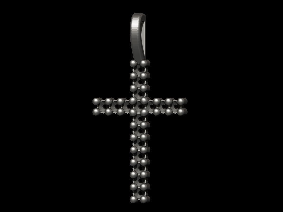 Cross Pendant 24 stl 3D print model_1
