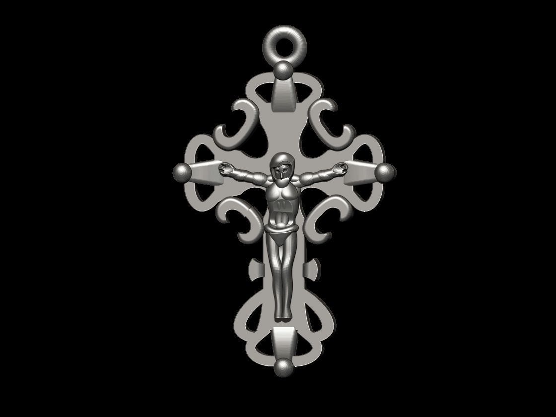 Cross Pendant 26 stl 3D print model_1