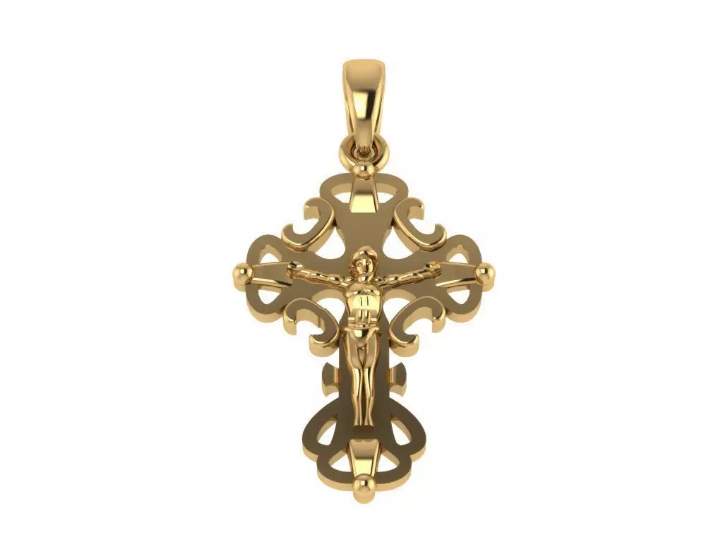 Cross Pendant 26 stl 3D print model_0
