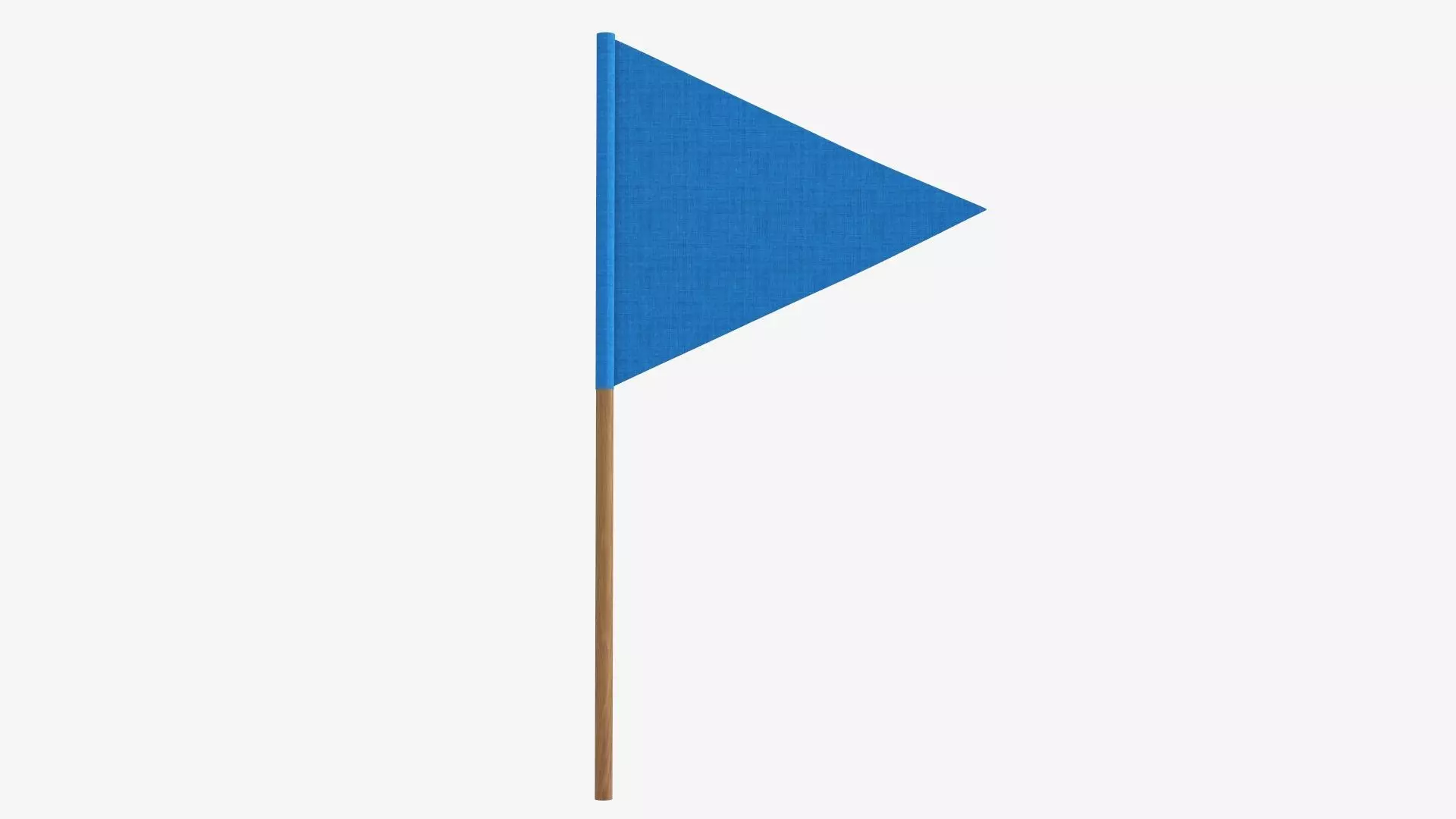 Decorative pennant on flagpole small 3D model_0