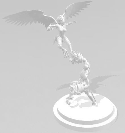 God of War  Kratos vs Sigrun Valkyrie Queen    3D print model_1