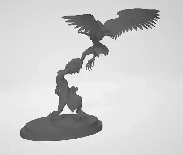 God of War  Kratos vs Sigrun Valkyrie Queen    3D print model