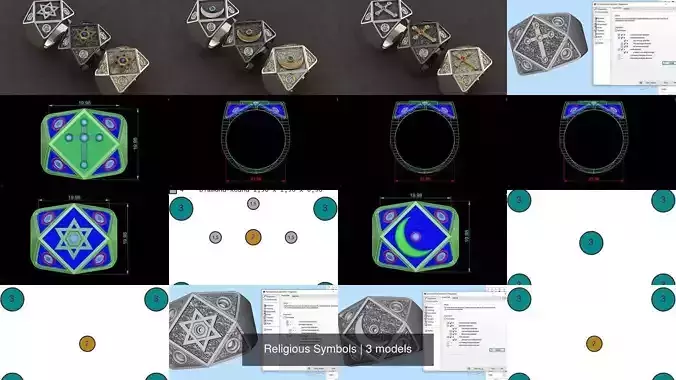 Religious Symbols 3D Model Collection