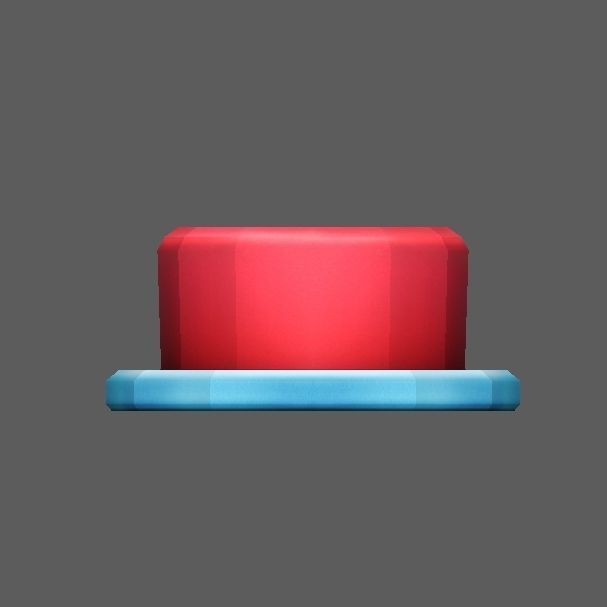 Button Low-poly 3D model_3