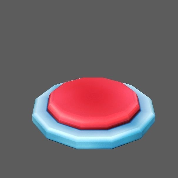 Button Low-poly 3D model_2