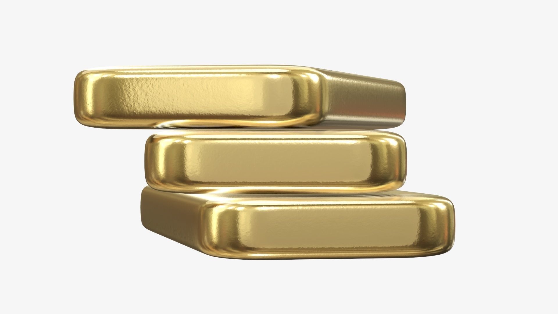 Gold bars 01 3D model_4