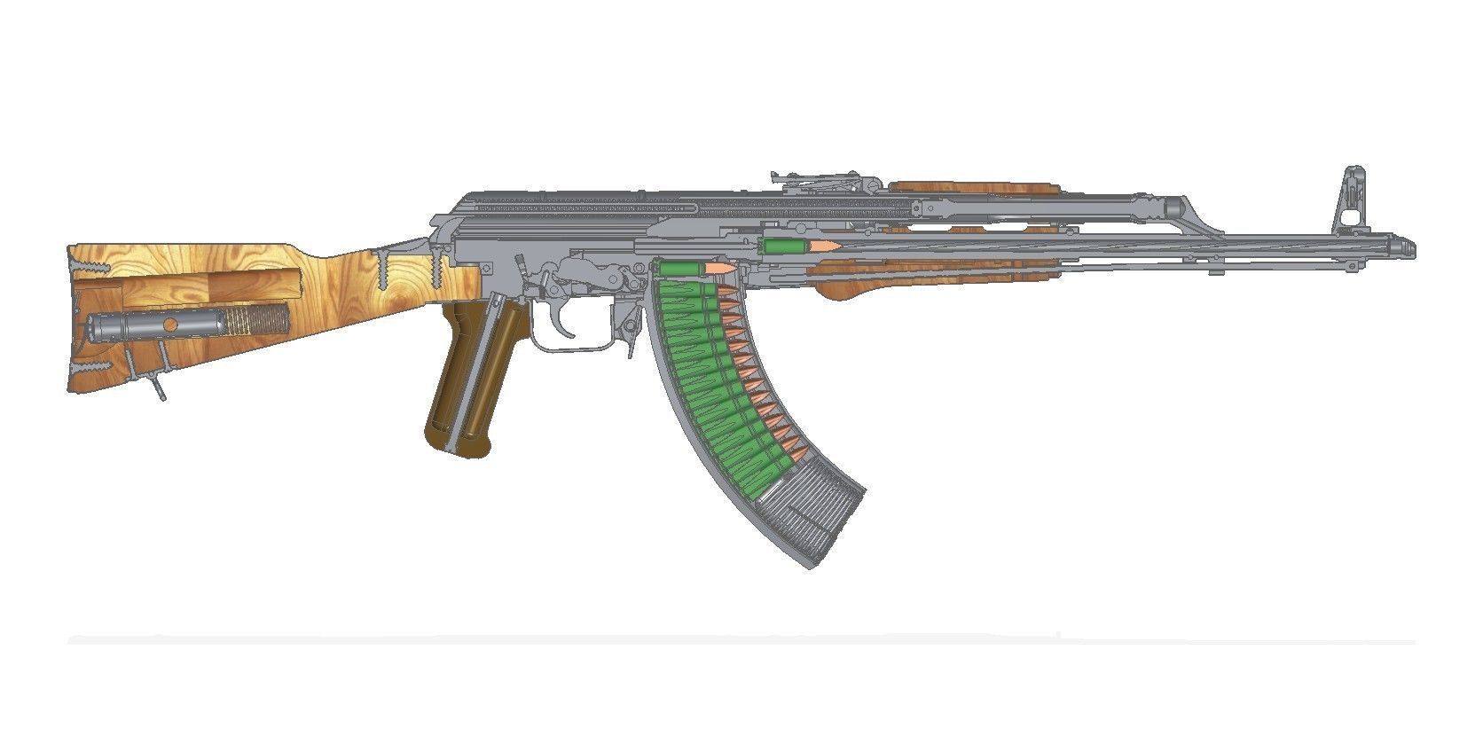 AKM 6P1 3D model_3