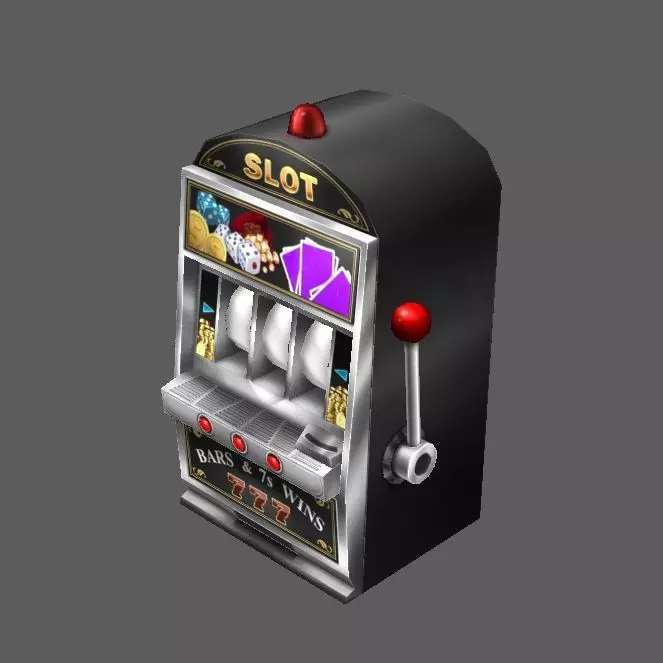 Slot Machine Low-poly 3D model