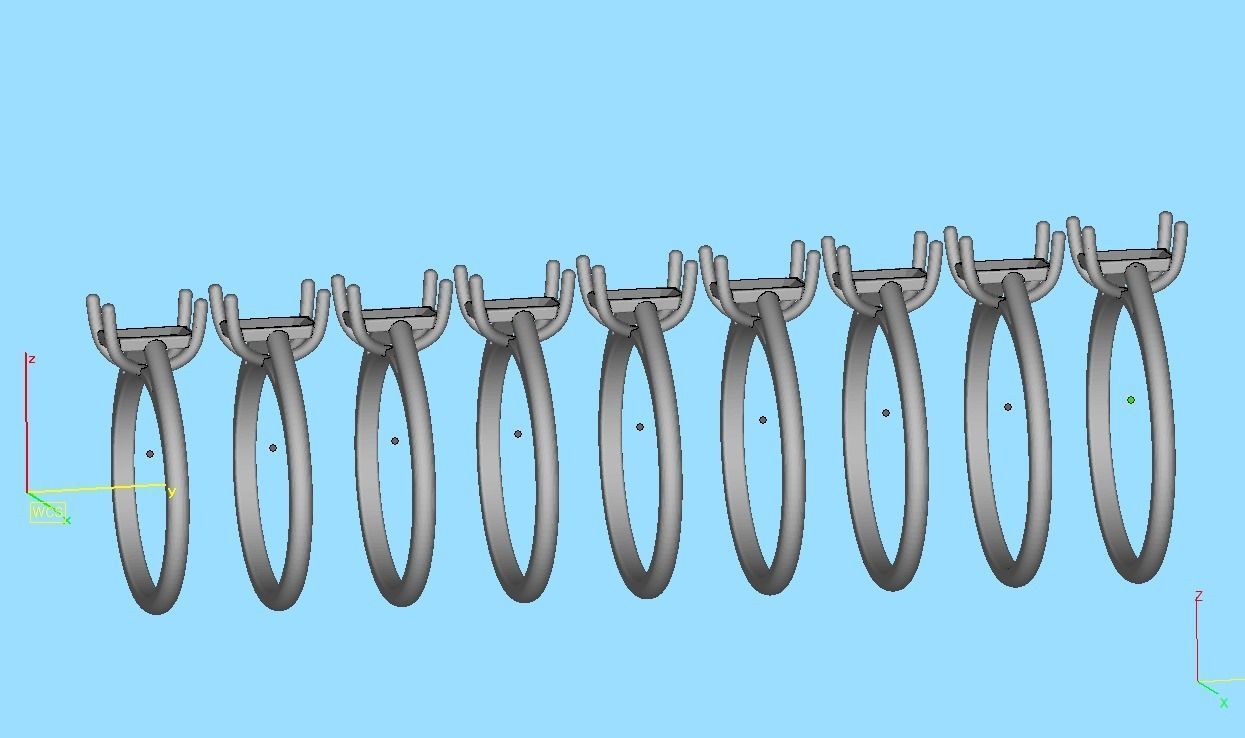 Classic Solitaire Ring  7x5 Emerald Cut Stone 3dmodel 3D print model_9