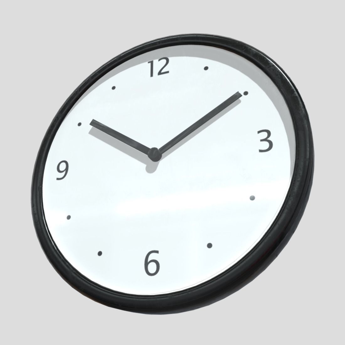 CC0 - Wall Clock 3 Free low-poly 3D model_11