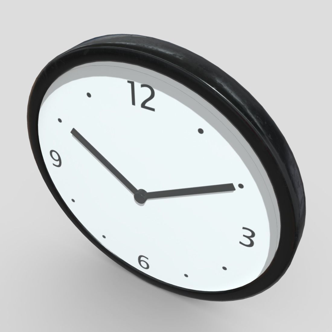 CC0 - Wall Clock 3 Free low-poly 3D model_5