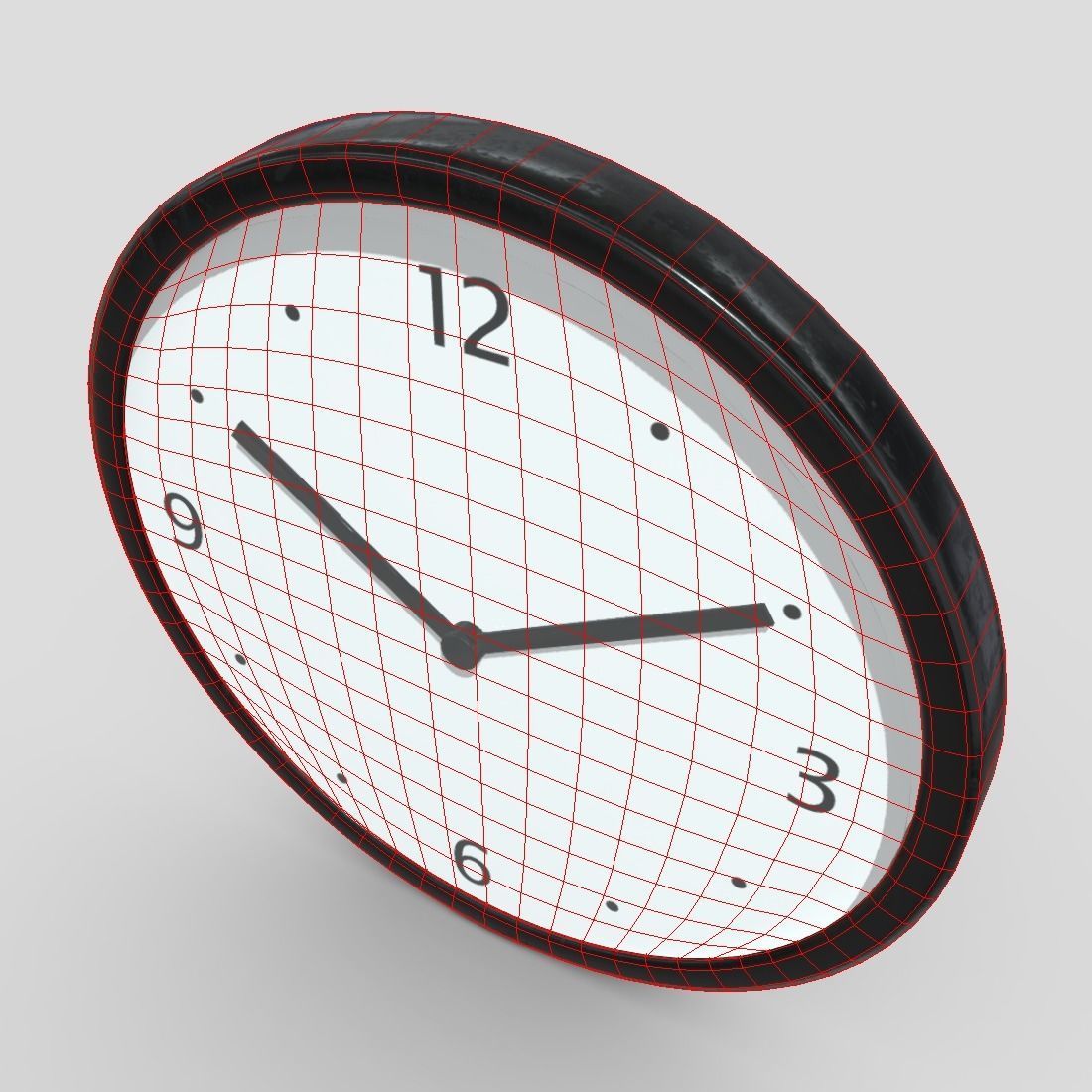 CC0 - Wall Clock 3 Free low-poly 3D model_6