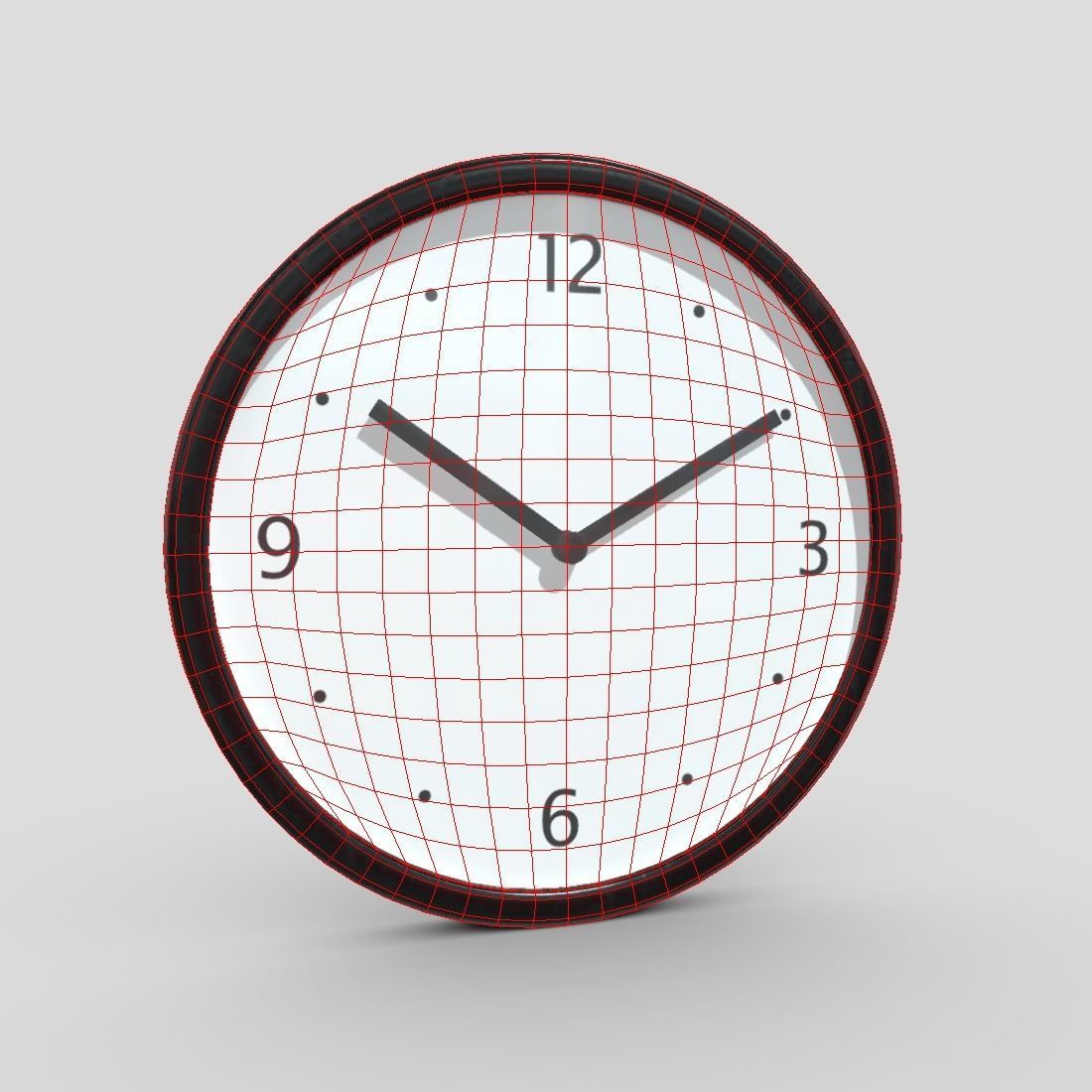 CC0 - Wall Clock 3 Free low-poly 3D model_2