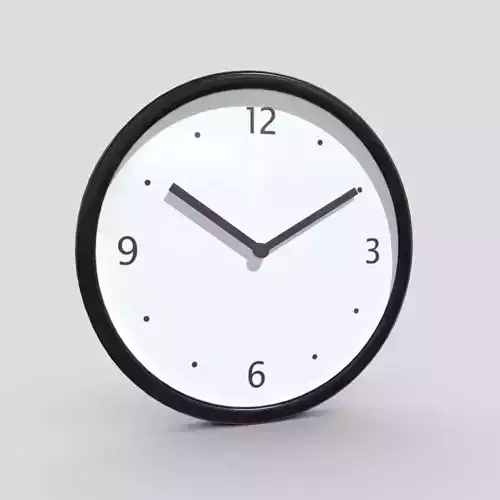 CC0 - Wall Clock 3 Free low-poly 3D model