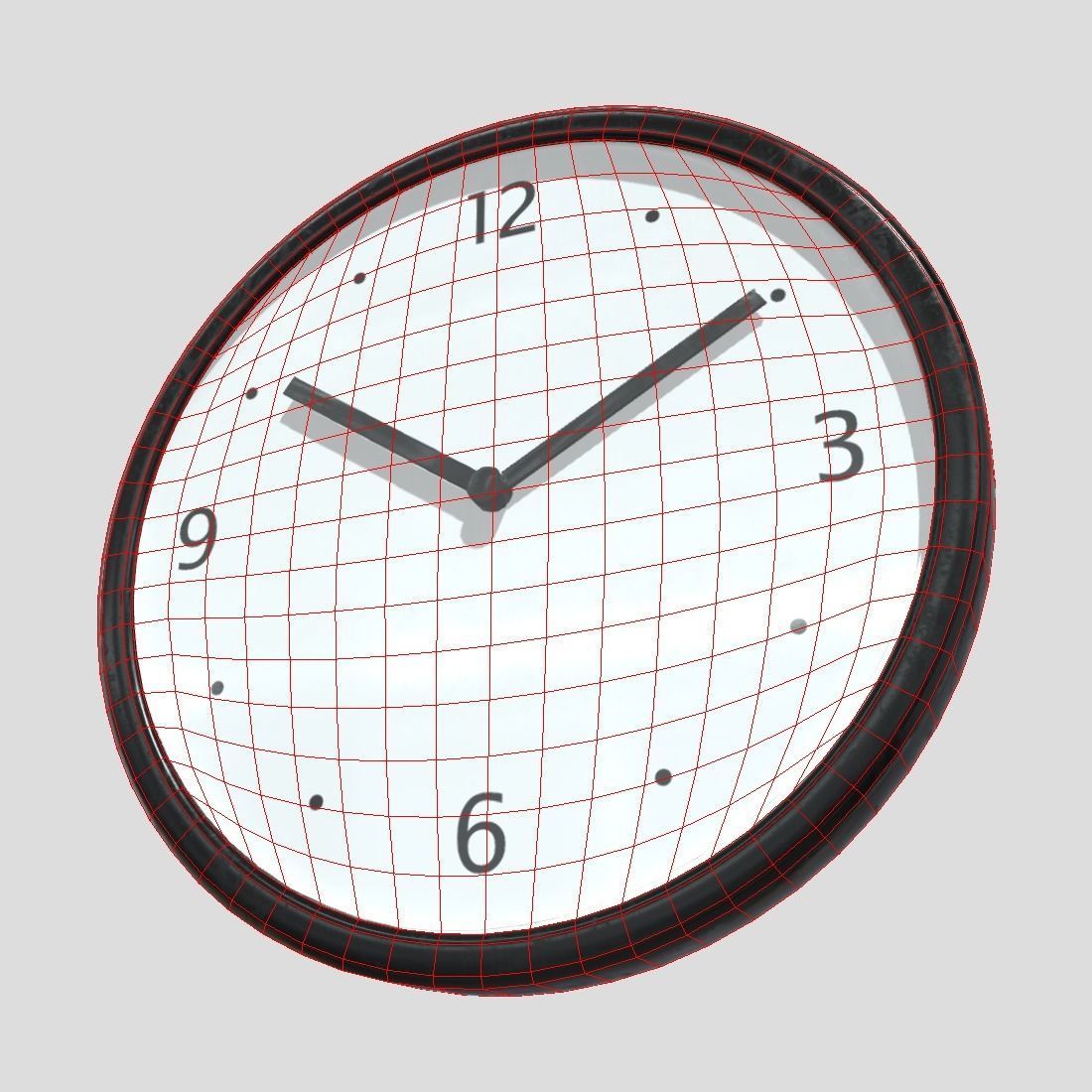 CC0 - Wall Clock 3 Free low-poly 3D model_12