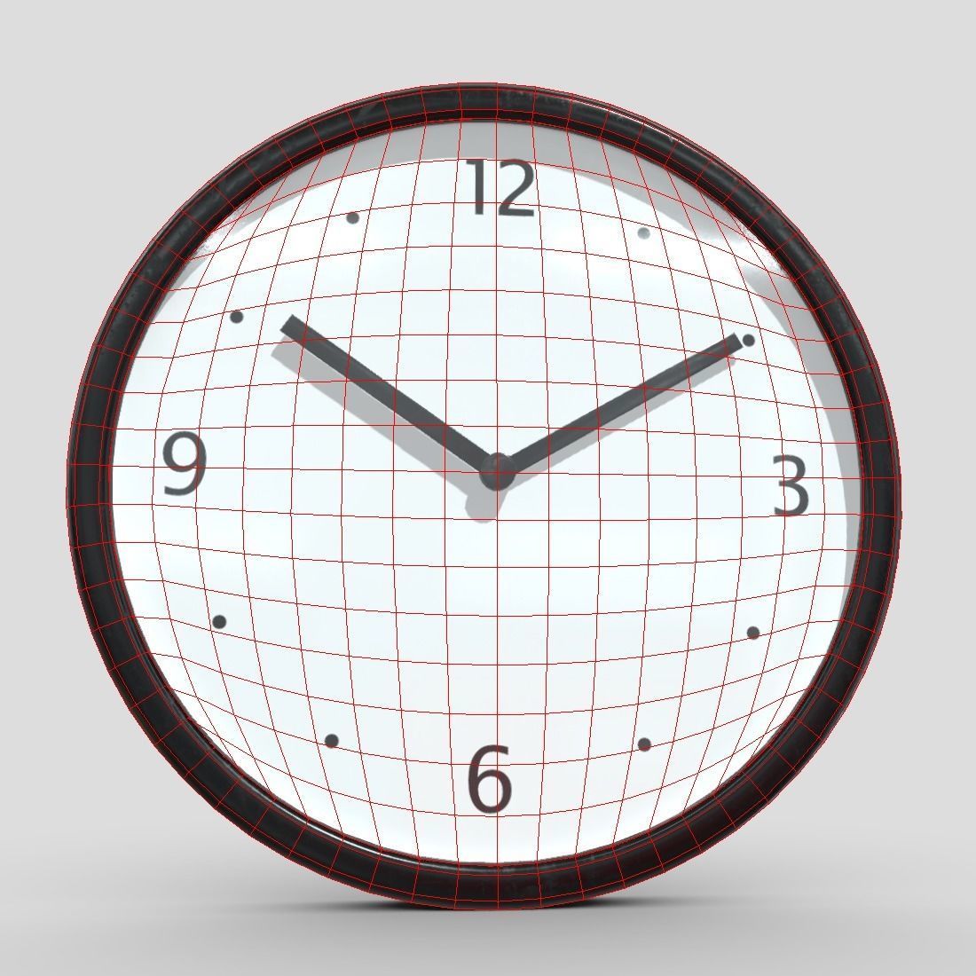 CC0 - Wall Clock 3 Free low-poly 3D model_4