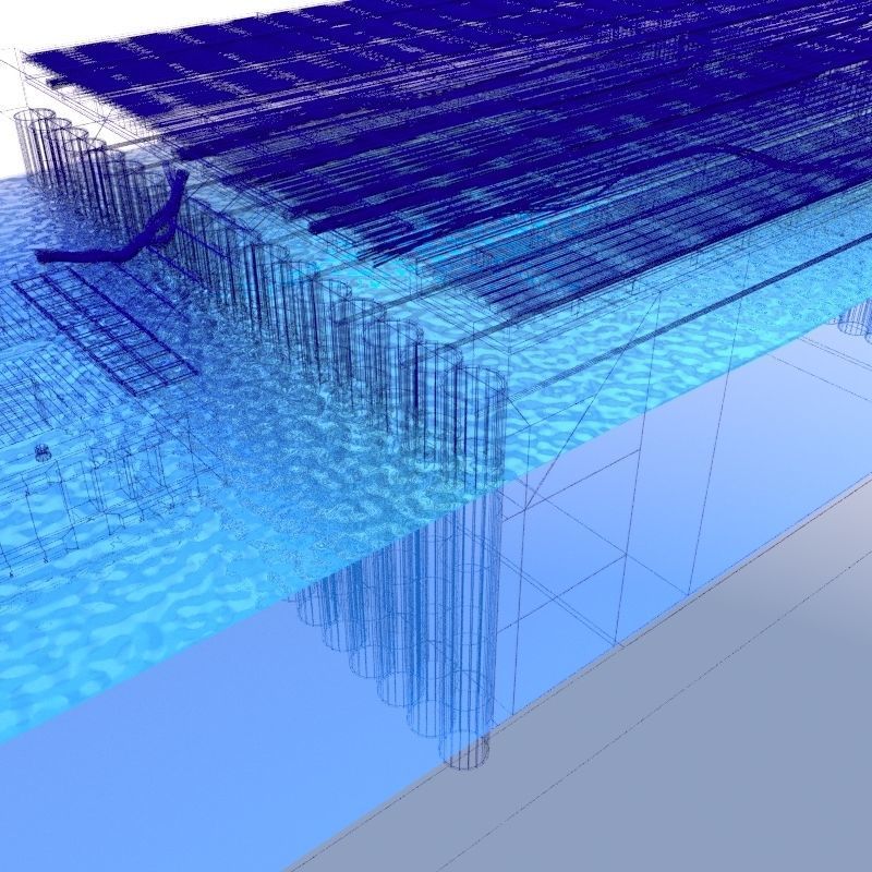 Berth and Pontoon 3D model_10