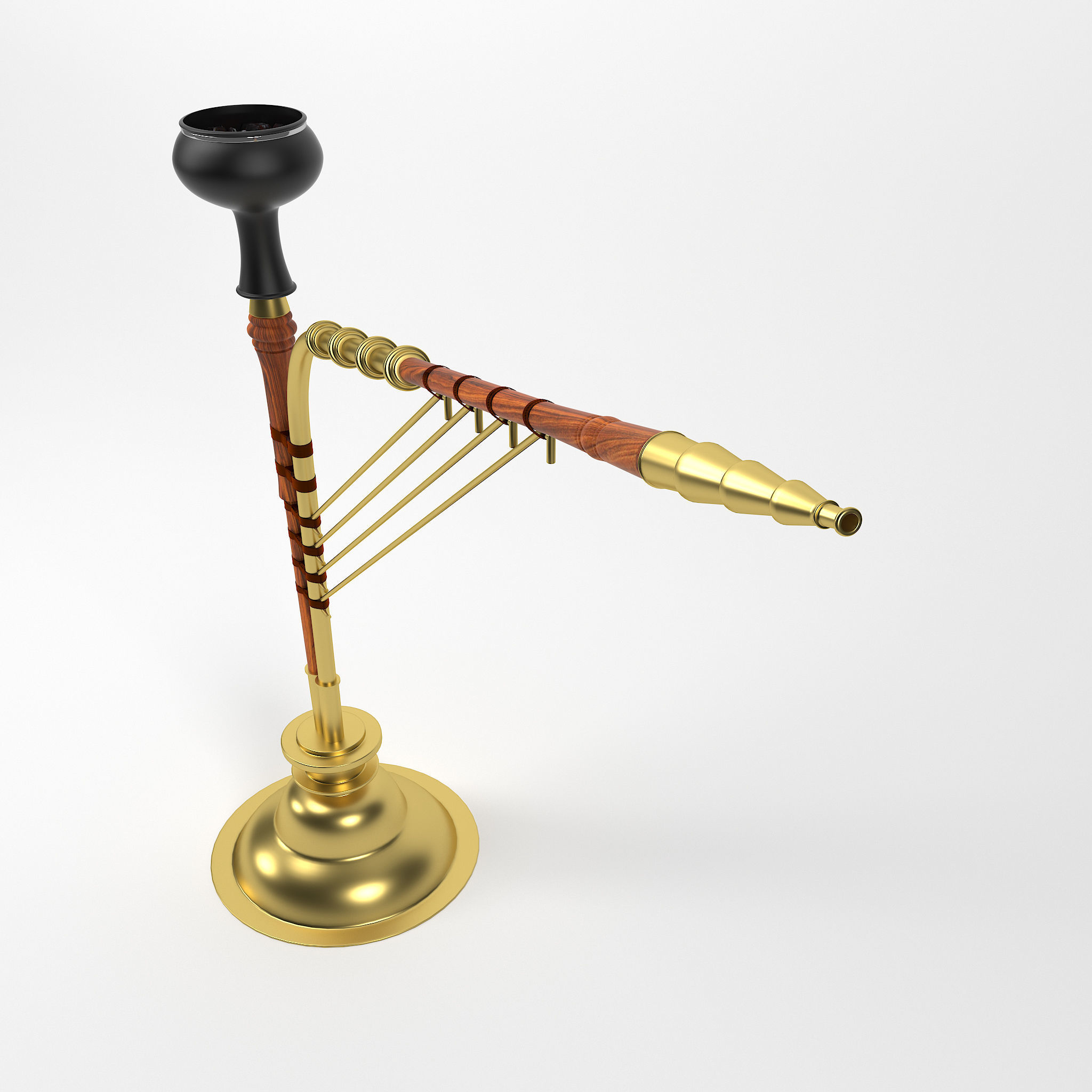Indian Hookah 3D model_6