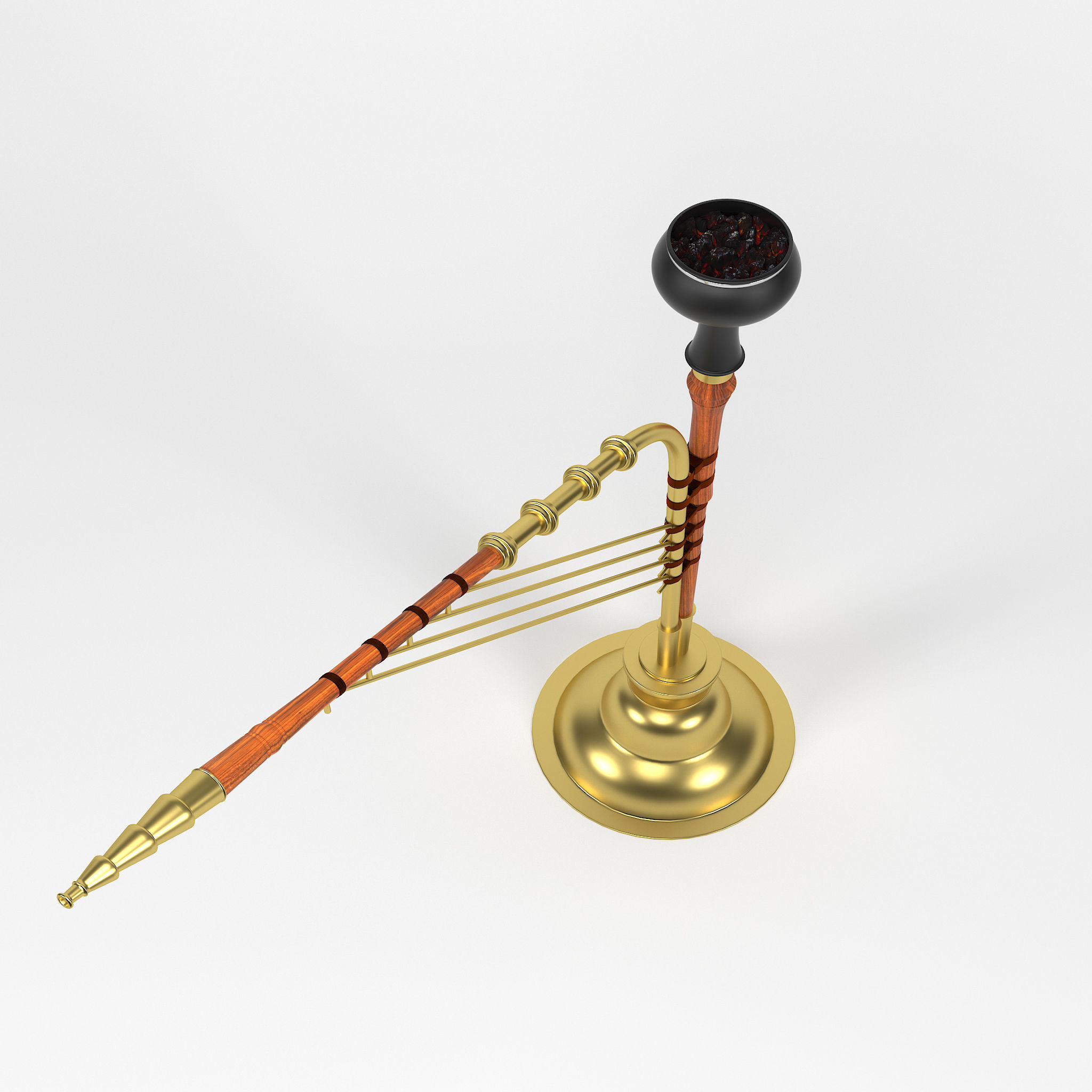Indian Hookah 3D model_5