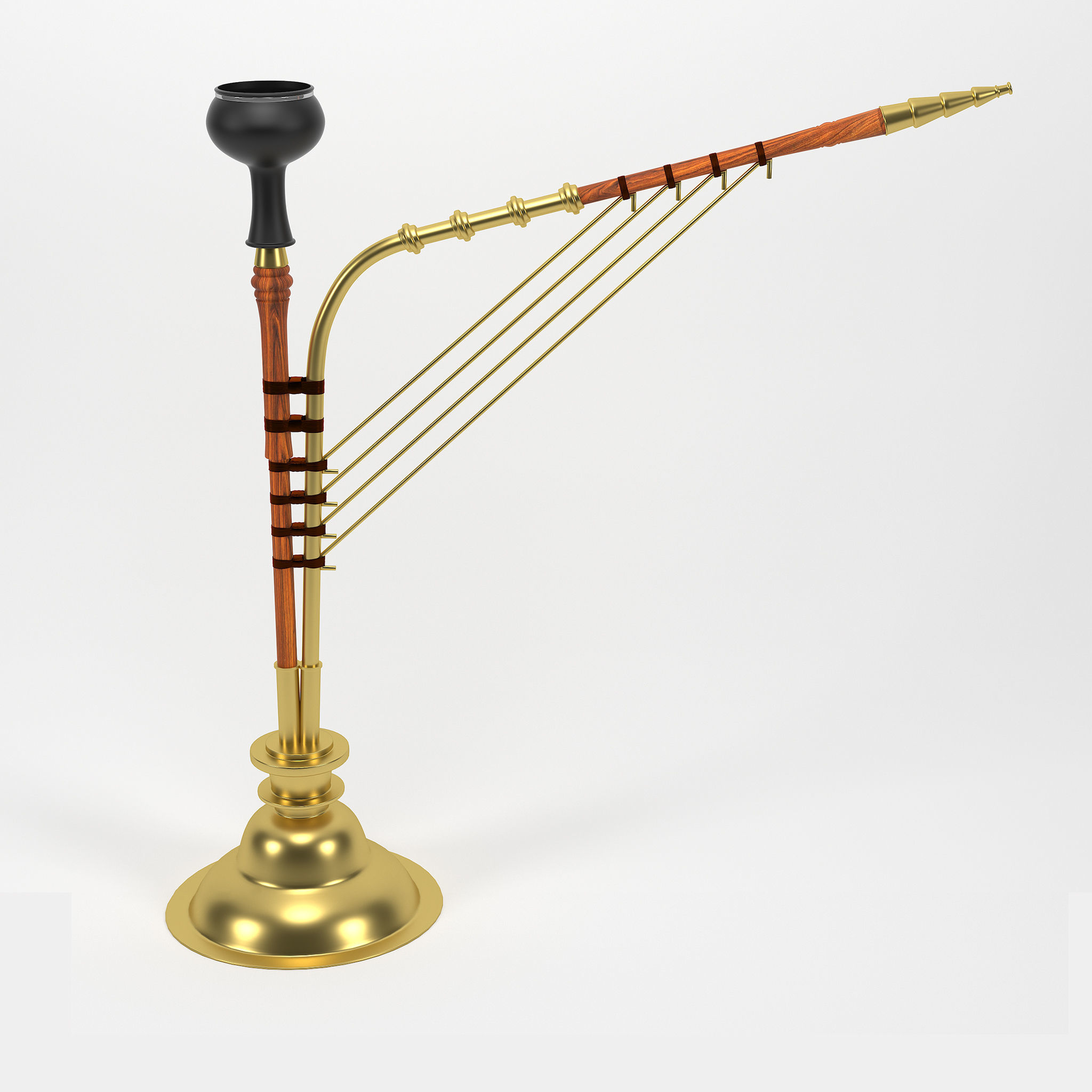 Indian Hookah 3D model_17
